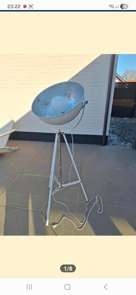 Staande witte lamp, Huis en Inrichting, Ophalen