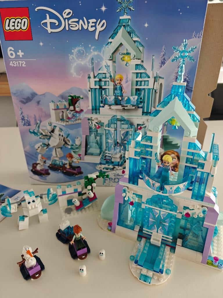 Lego Frozen Elsa's magische ijspaleis 43172, Ophalen, Zo goed als nieuw, Complete set, Lego