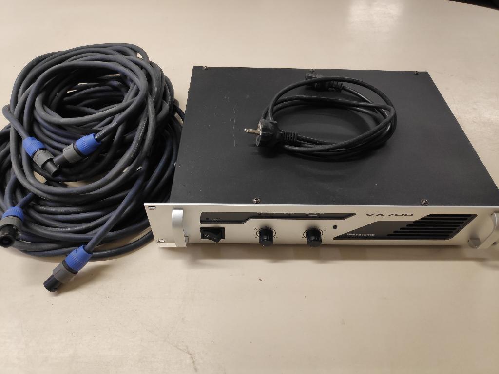 JB systems VX 700 versterker + speakon kabels, Ophalen, Gebruikt, Minder dan 500 watt, Overige typen