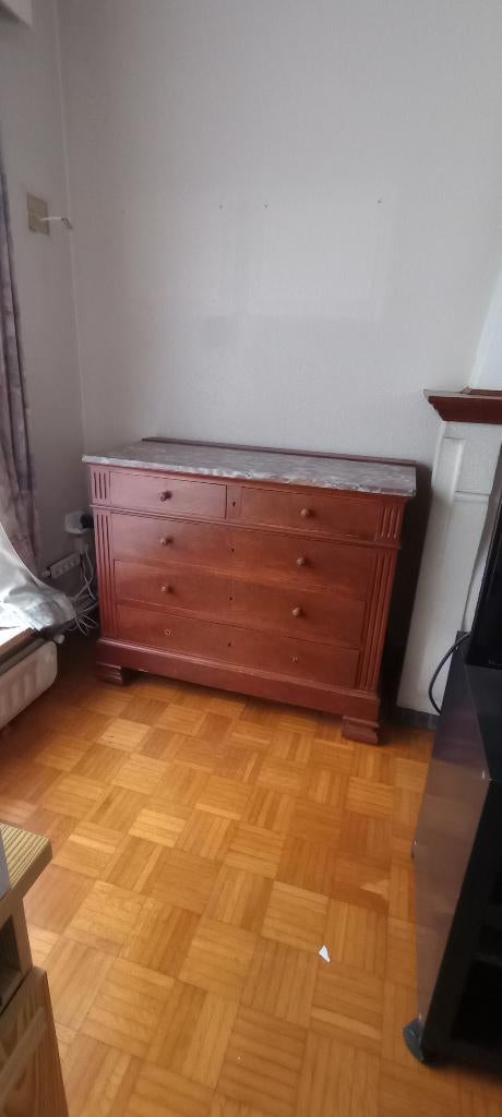 commode kast antiek nr 2 marmeren blad, Huis en Inrichting, Ophalen, Gebruikt, 100 tot 150 cm, 50 tot 75 cm