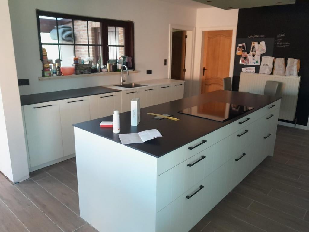 Keuken keukenblad graniet Dekton, Ophalen, Nieuw, Zwart