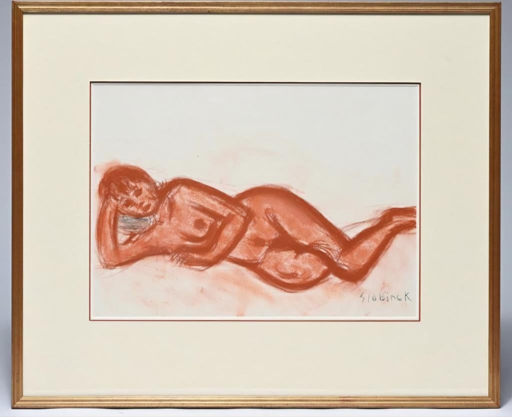 SLABBINCK Rik "Liggend naakt" pastel, Enlèvement ou Envoi