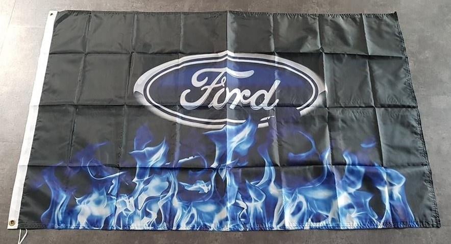 Ford, Ford Mustang logo reclame decoratie vlag, Verzamelen, Ophalen of Verzenden, Nieuw, Overige typen