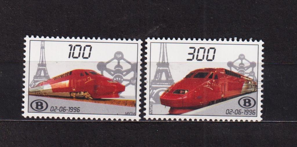 Belgique Vignettes chemins de fer 1996 TRV1-2 **, Timbres & Monnaies, Timbres | Europe | Belgique, Neuf, Non oblitéré, Trains