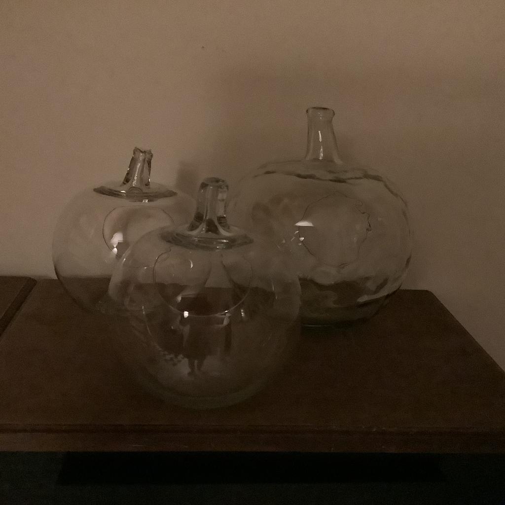 Set glazen appel met opening, Huis en Inrichting, Woonaccessoires | Stolpen, Ophalen, Zo goed als nieuw