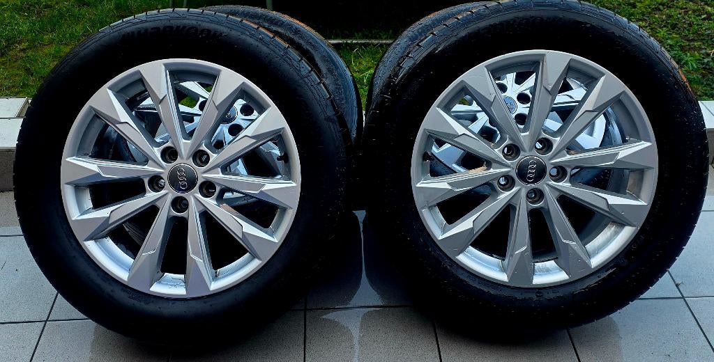 Originele Audi Q3 S-line velgen 18inch + Zomerbanden, Auto-onderdelen, Ophalen, 18 inch, Gebruikt, Banden en Velgen