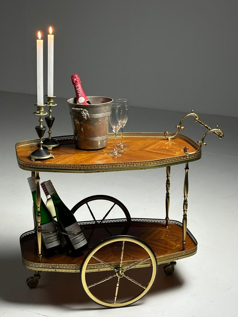 Chariot de service et de bar italien du milieu du siècle, Maison & Meubles, Enlèvement ou Envoi, Comme neuf