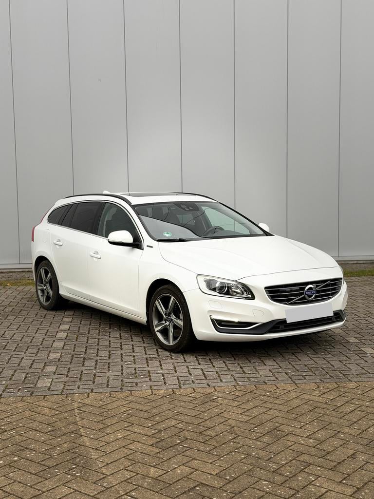 Volvo V60 D6 Hybride, Auto's, Automaat, Wit, Leder, Break