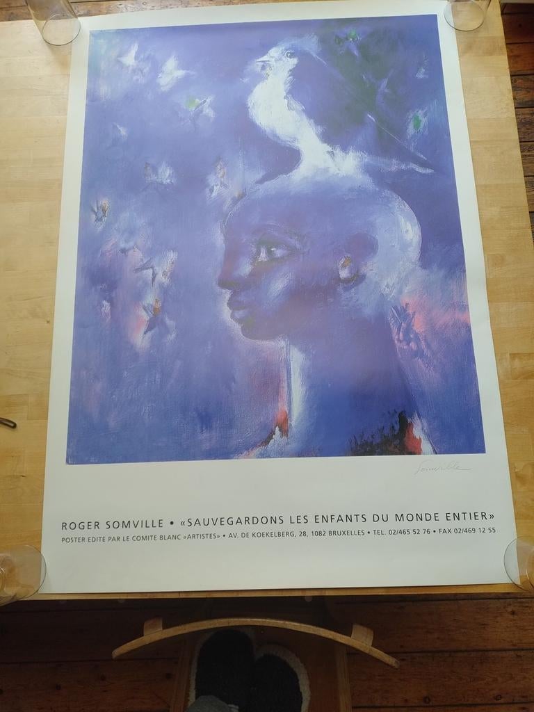 Affiche Roger Somville signée, Antiquités & Art, Enlèvement