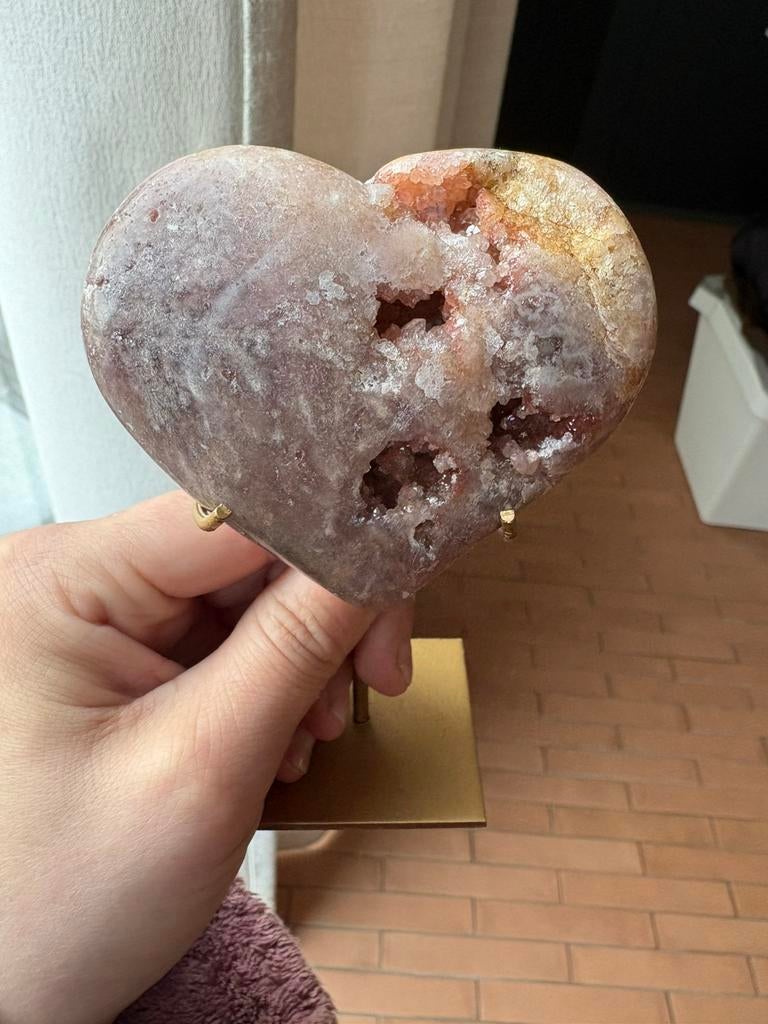 Coeur en améthyste rose, Collections, Enlèvement ou Envoi