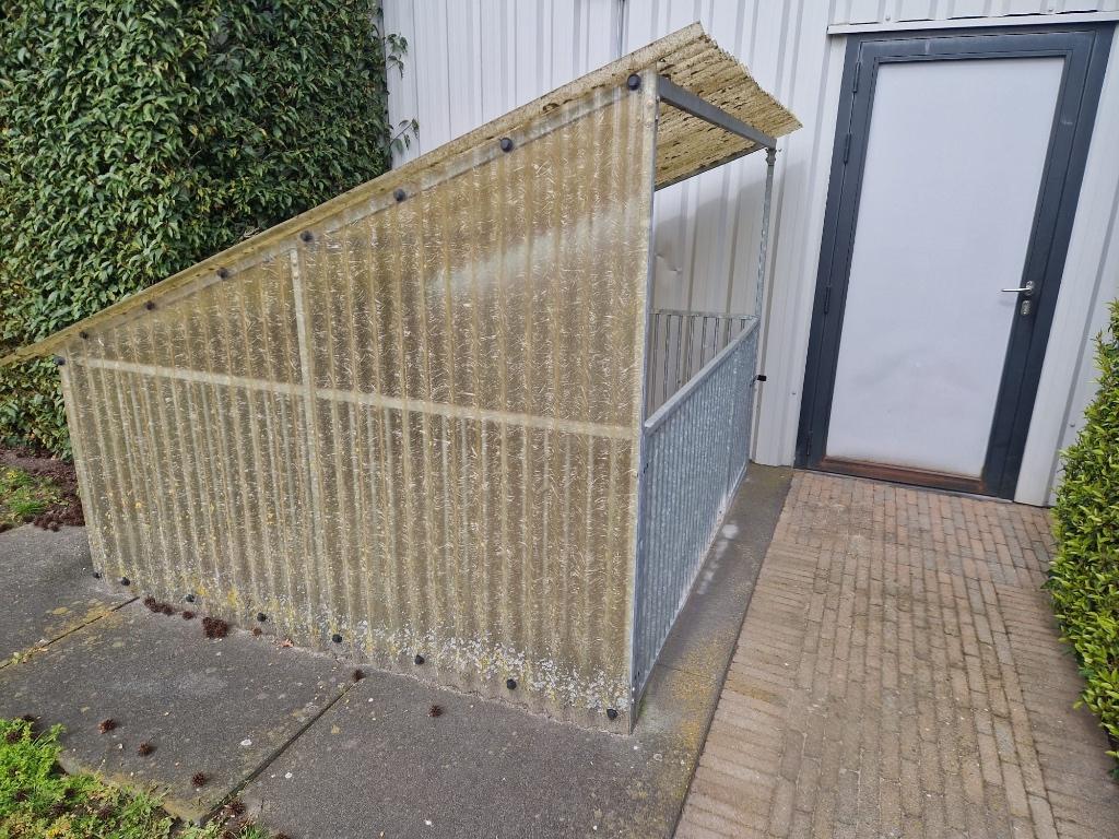 Hondenren met dak, Dieren en Toebehoren, Ophalen, 65 tot 100 cm, Hondenhok, 110 cm of meer