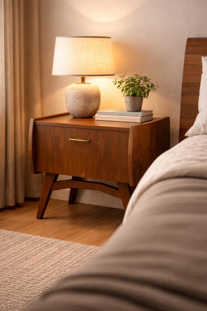 Prachtige set vintage nachtkastjes, Huis en Inrichting, Slaapkamer | Nachtkastjes, Ophalen, Gebruikt, Hout