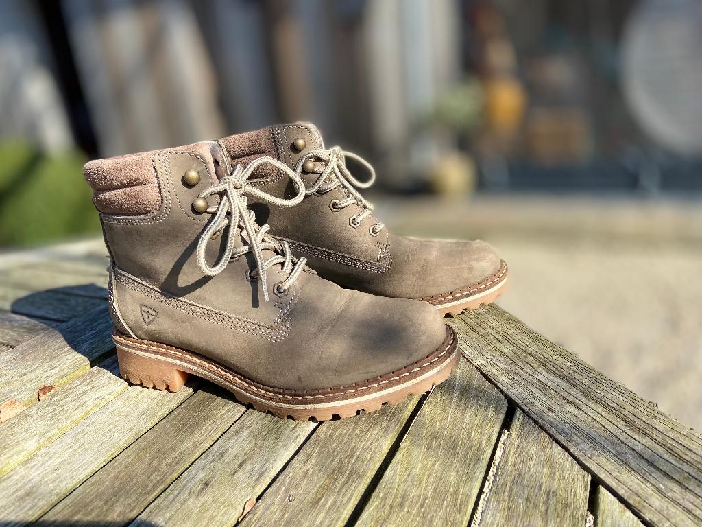 Enkellaarsjes, Kleding | Dames, Schoenen, Tamaris, Beige, Lage of Enkellaarzen, Ophalen of Verzenden