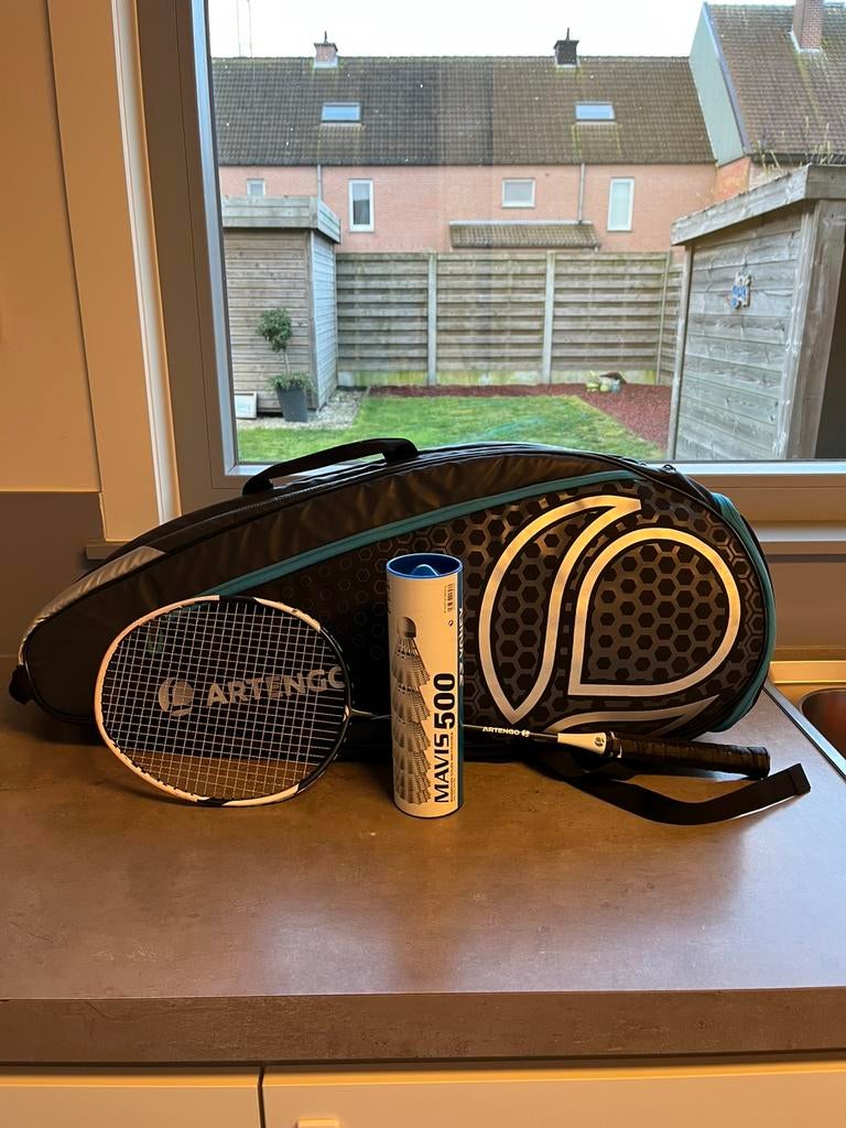 Badmintontas met racket en 6 shuttles, Enlèvement