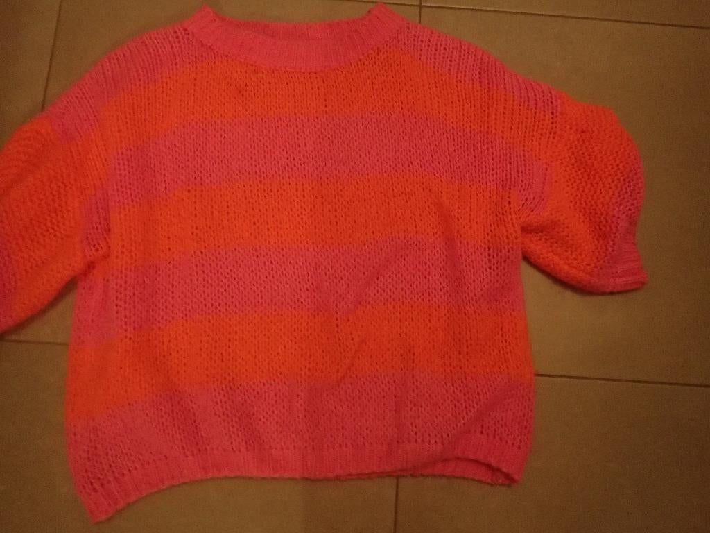 Fluo trui roze oranje uni maat, Enlèvement ou Envoi, Porté, Orange