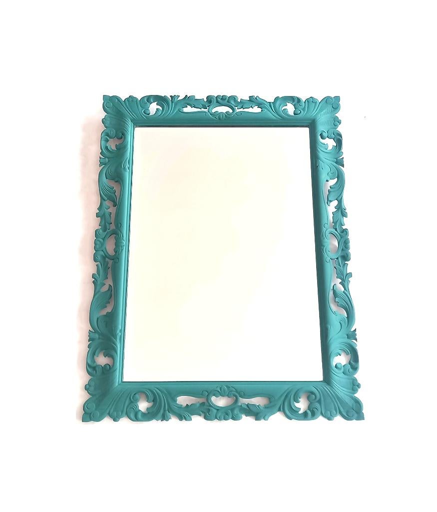 Grand Miroir Ancien Sculpté Style Baroque, Enlèvement, Rectangulaire, 50 à 100 cm, Moins de 100 cm