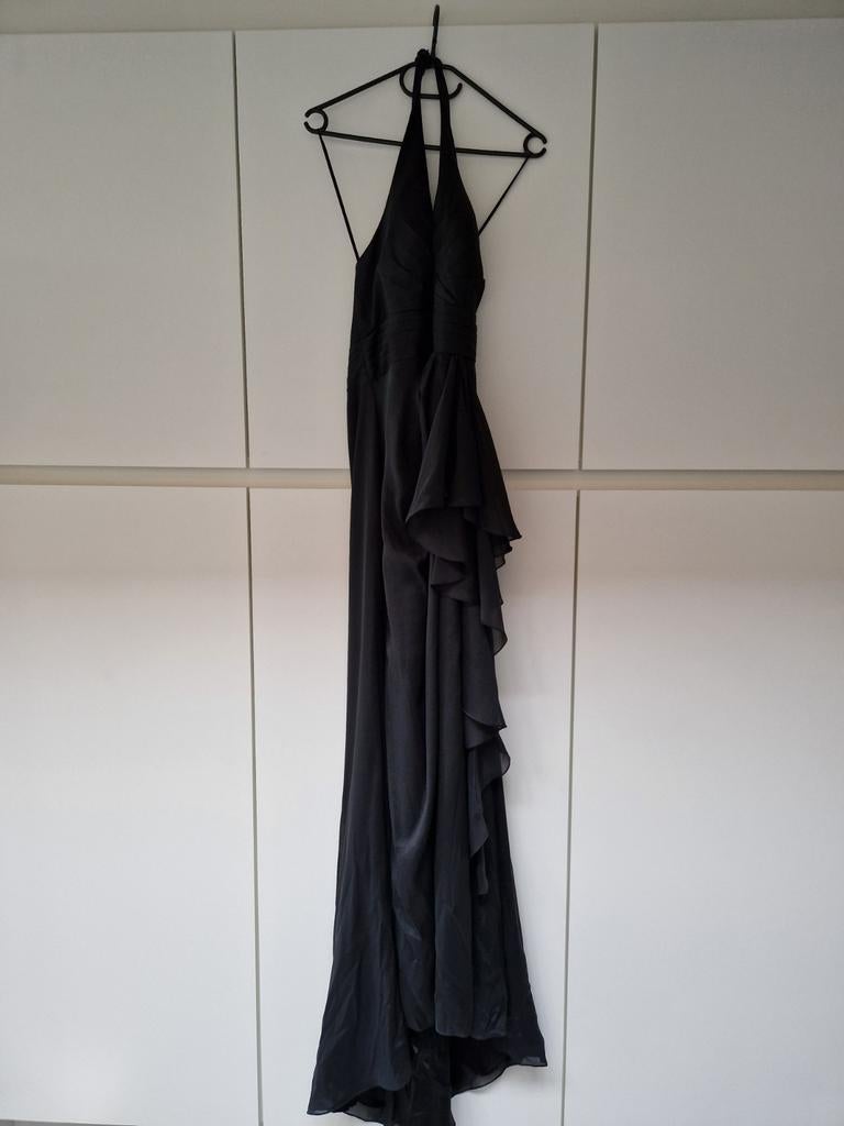 Lange zwarte galajurk, Ophalen, Galajurk, Zwart, Maat 42/44 (L)