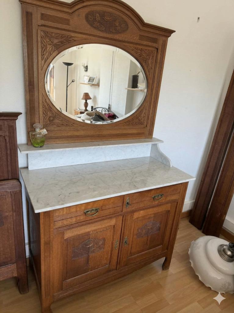 Chambre à coucher style Art Déco floral, Antiquités & Art, Antiquités | Meubles | Chaises & Canapés, Enlèvement