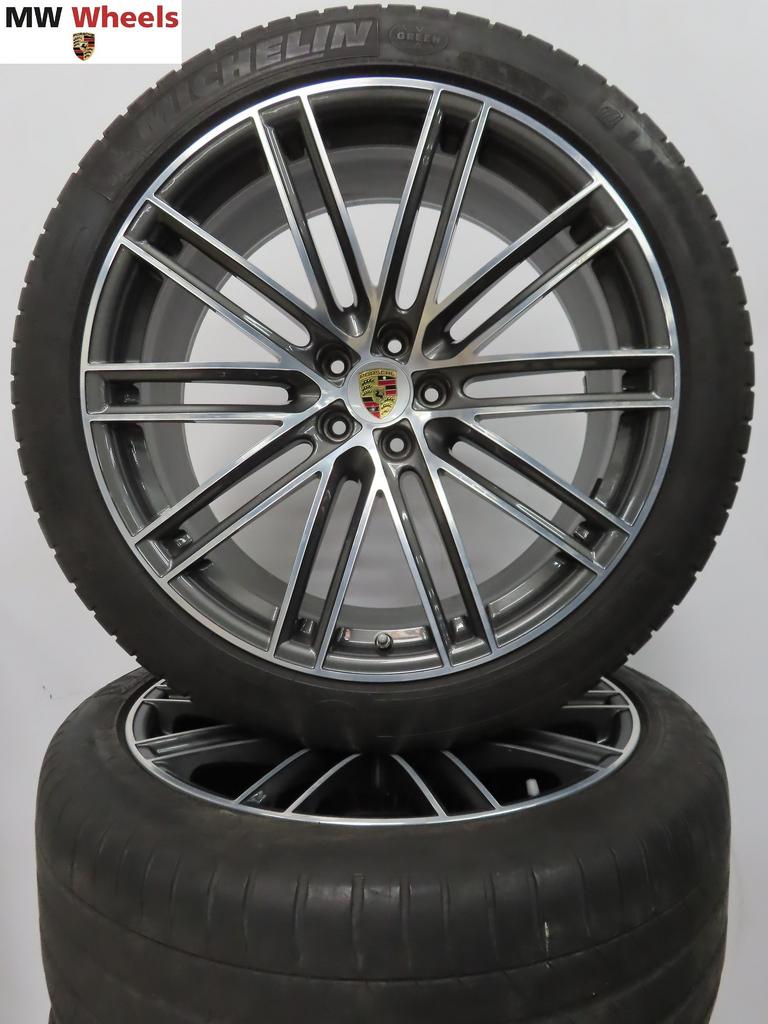 Originele Porsche Macan Turbo IV 21 inch velgen zomerbanden, Pneus et Jantes, 265 mm, Pneus été, -