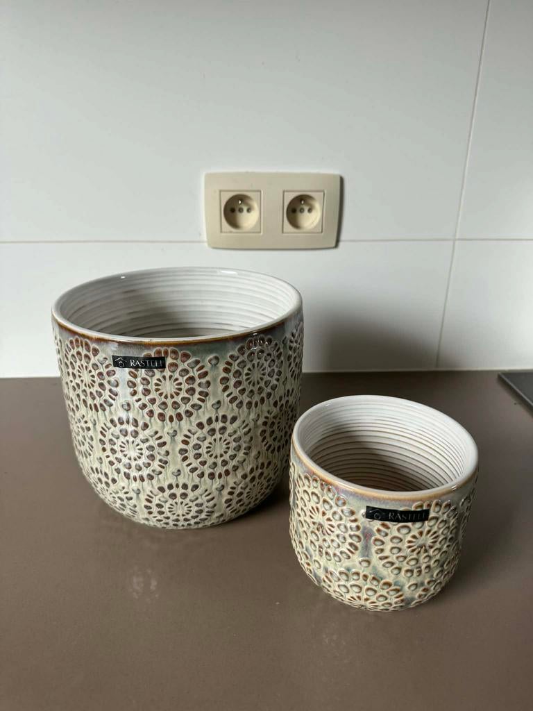 Set  bloempotten Rastelli, Ophalen, Zo goed als nieuw