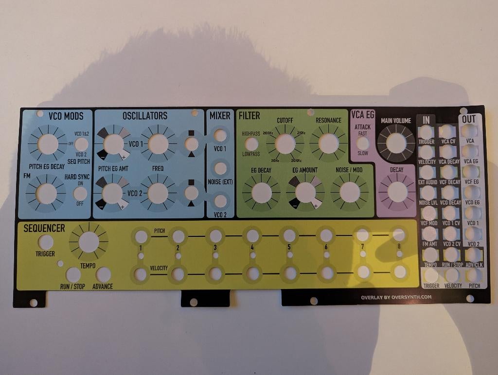 Oversynth Moog DFAM overlay Cover, Musique & Instruments, Enlèvement ou Envoi, Comme neuf