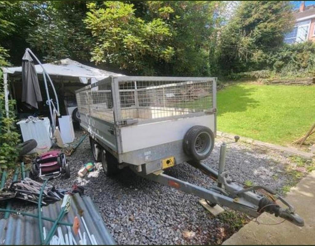 Remorque tribenne de marque SARIS 2700 kg prix 3700 € tvac, Enlèvement, Utilisé