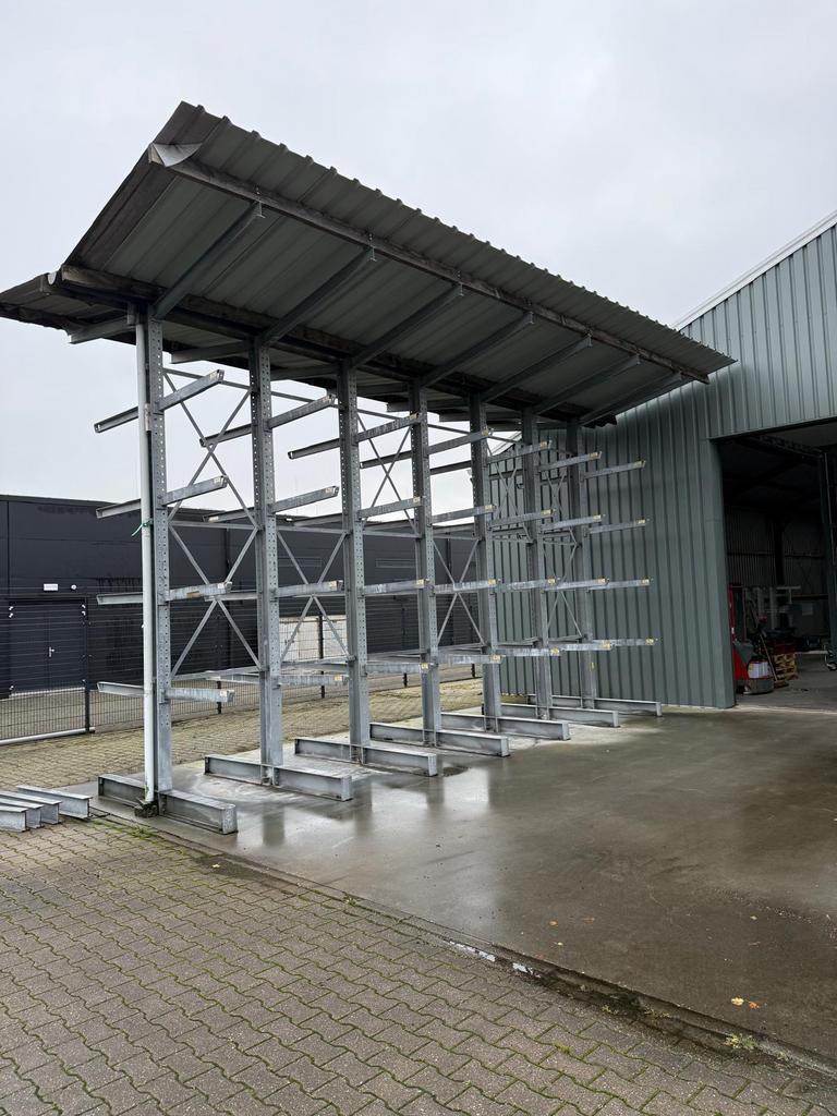 Verzinkte Dubbelzijdige Draagarmstelling 4800mm hoog zwaar!, Ophalen, Zo goed als nieuw