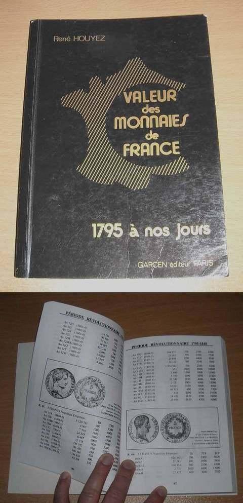Valeur des monnaies de France : 1795 à nos jour (R. Houyez), Enlèvement ou Envoi, Livre ou Ouvrage de référence