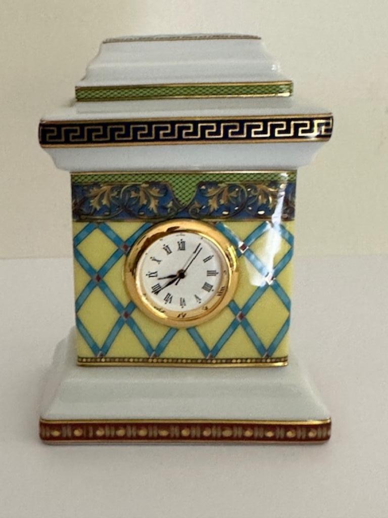 Vintage tafel klokje Gianni Versace/Rosenthal, Enlèvement, Comme neuf, Analogique, Réveil ou Horloge