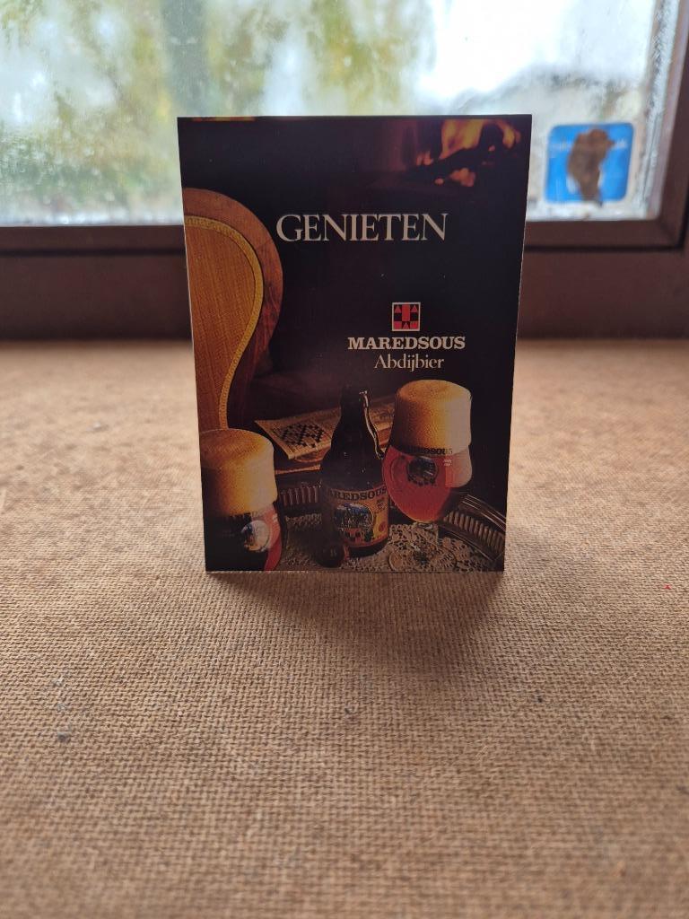 Publicité de table Maredsous, Enlèvement ou Envoi, Utilisé, Panneau, Plaque ou Plaquette publicitaire, Autres marques