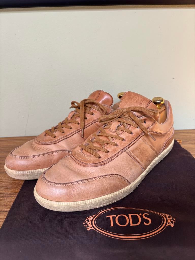 Tod’s sneakers beige Maat 9 -43/43.5, Bruin, Ophalen of Verzenden, Sneakers, Tod's