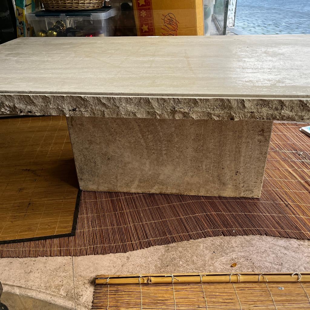 Table basse - Travertin La Cantera, Moins de 50 cm, 50 à 100 cm, Comme neuf, Enlèvement