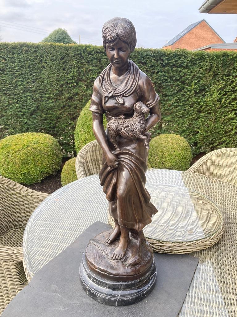 Antiek Bronzen beeld, Enlèvement, Bronze