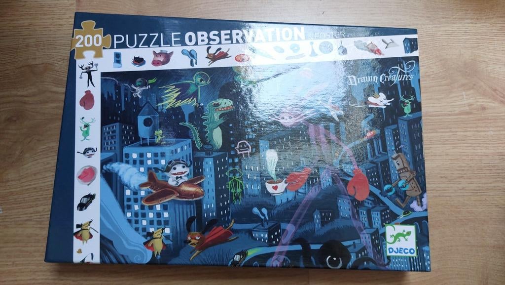 Djeco puzzle observation 200 stuks, Enlèvement ou Envoi, Plus de 50 pièces, Comme neuf, 6 ans ou plus