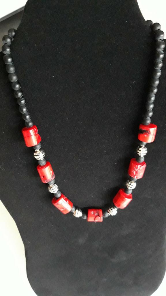 Ketting rode koraal, Handtassen en Accessoires, Verzenden, Nieuw