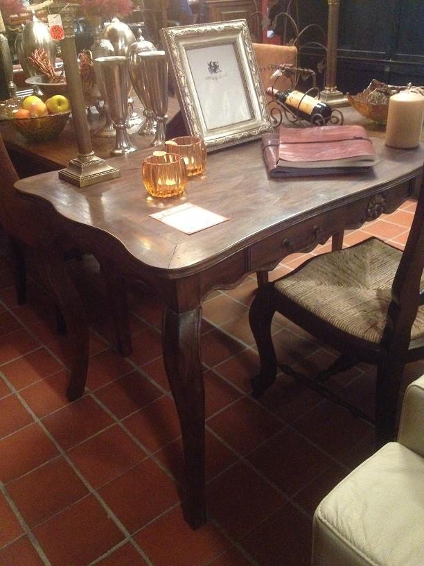 NIEUWE TEAKHOUTEN SCHRIJFTAFEL - BURO - BUREAU Flamant, Enlèvement