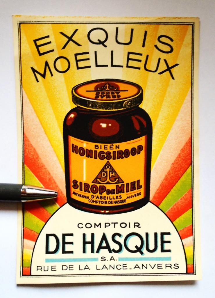 Publicité vintage 'Comptoir de Hasque' Anvers - originale, Enlèvement ou Envoi, Comme neuf, Autres types