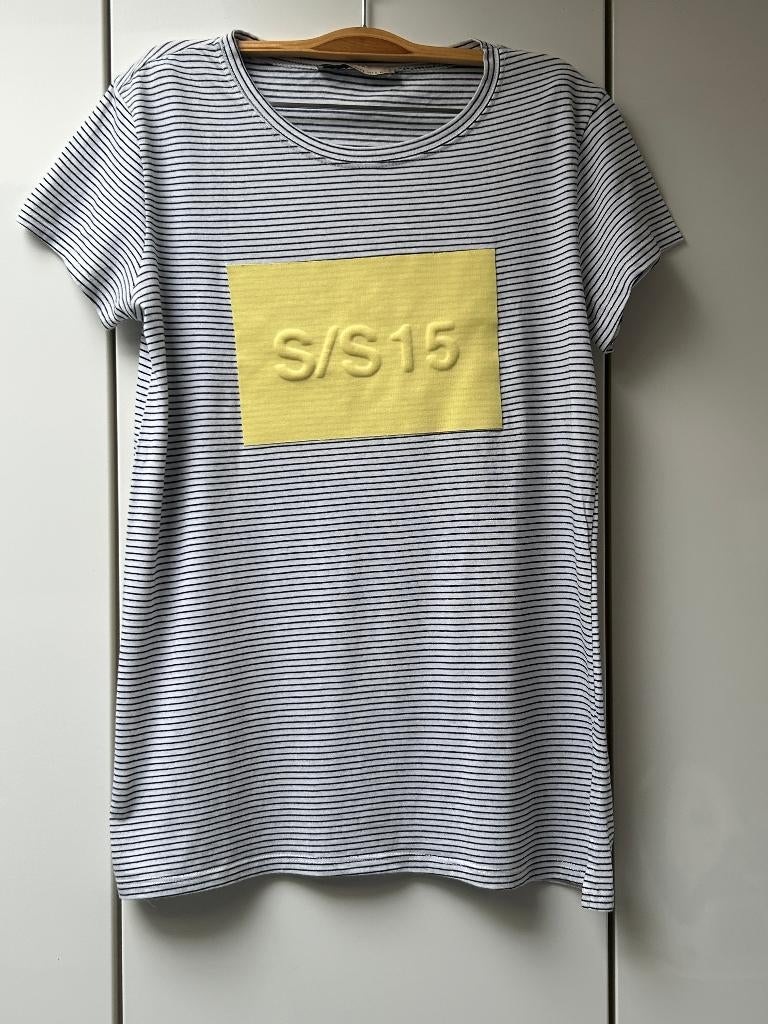 Zara T-shirt met witte voering - Maat S, Kleding | Dames, Ophalen of Verzenden, Zo goed als nieuw, Korte mouw, Maat 36 (S)