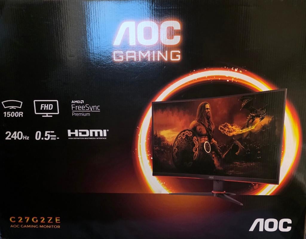 AOC C27G2ZE | Full HD Curved Gaming Monitor, Computers en Software, Monitoren, Gaming, HD, Kantelbaar, VA