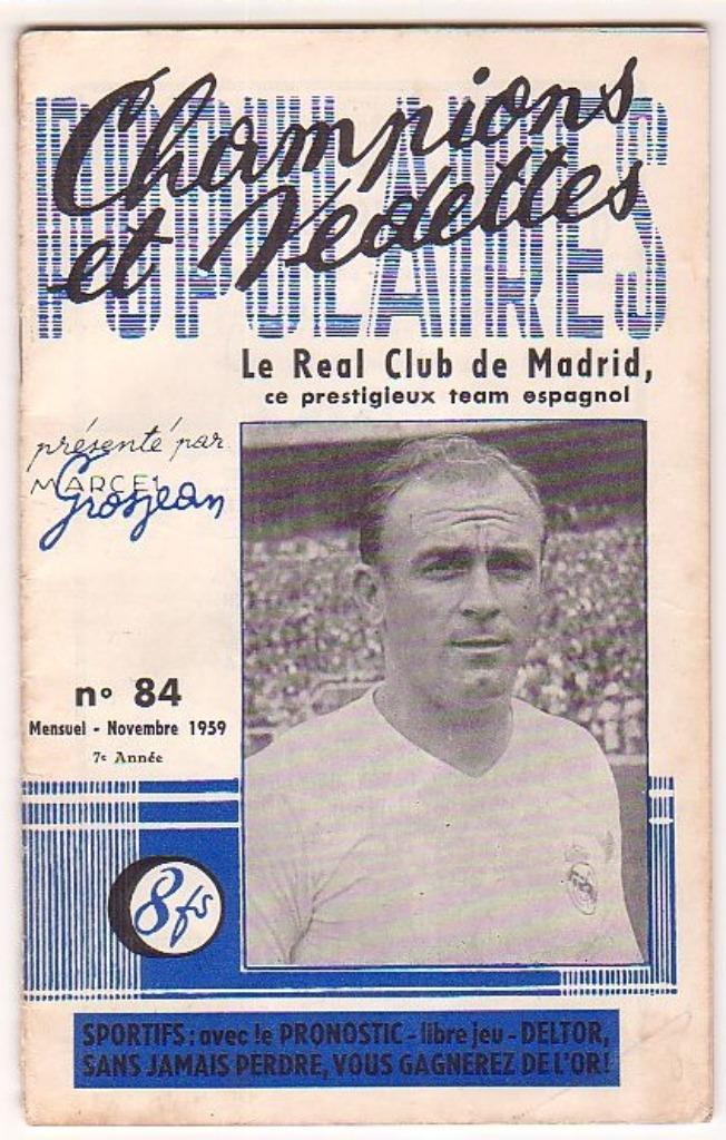 Champions et Vedettes/Le Real Club de Madrid Novembre 1959, Collections, Envoi, Utilisé, Livre ou Revue