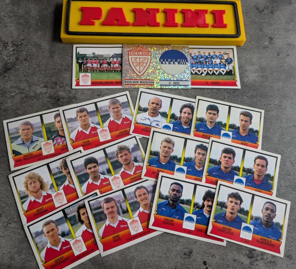 PANINI FOOTBALL 92 15 STICKERS 1992 :  MOUSCRON / V.GEEL, Verzenden, Nieuw