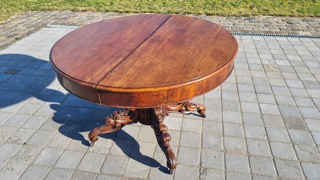 Table à manger extensible ronde/ovale 19e siècle, Antiquités & Art, Enlèvement