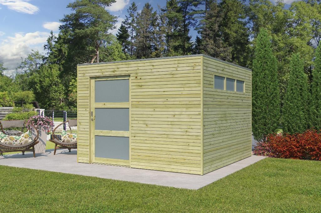 Abri de jardin QBS 300x300cm, Jardin & Terrasse, Abris de jardin, Neuf, Abri de jardin, Bois, 250 à 300 cm, 200 à 400 cm, 1 fenêtre