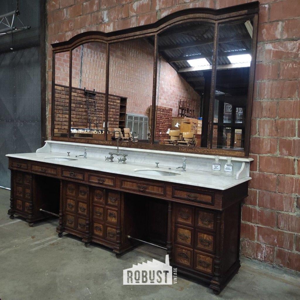 Jaren ’30 barbiermeubel | Dubbele kapperskast, Huis en Inrichting, Ophalen of Verzenden, Zo goed als nieuw