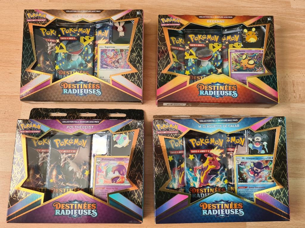Destinées radieuses Pokémon lots de 4 Coffret Pin's EB 4,5, Hobby & Loisirs créatifs, Jeux de cartes à collectionner | Pokémon