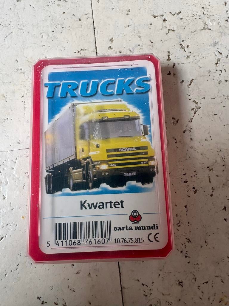 Vintage Kwartet Trucks, Verzamelen, Speelkaarten, Jokers en Kwartetten, Ophalen, Zo goed als nieuw