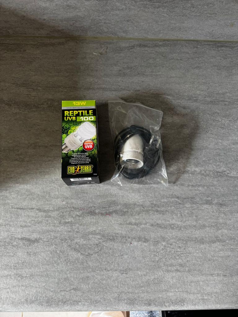 Exo Terra UVB lamp + fitting – 13W, Ophalen, Nieuw, Verlichting