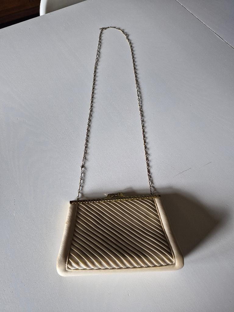 Handtas, Handtassen en Accessoires, Tassen | Damestassen, Ophalen, Gebruikt, Wit, Handtas