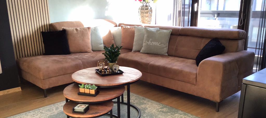 Hoek salon bruin, Huis en Inrichting, Ophalen, Zo goed als nieuw