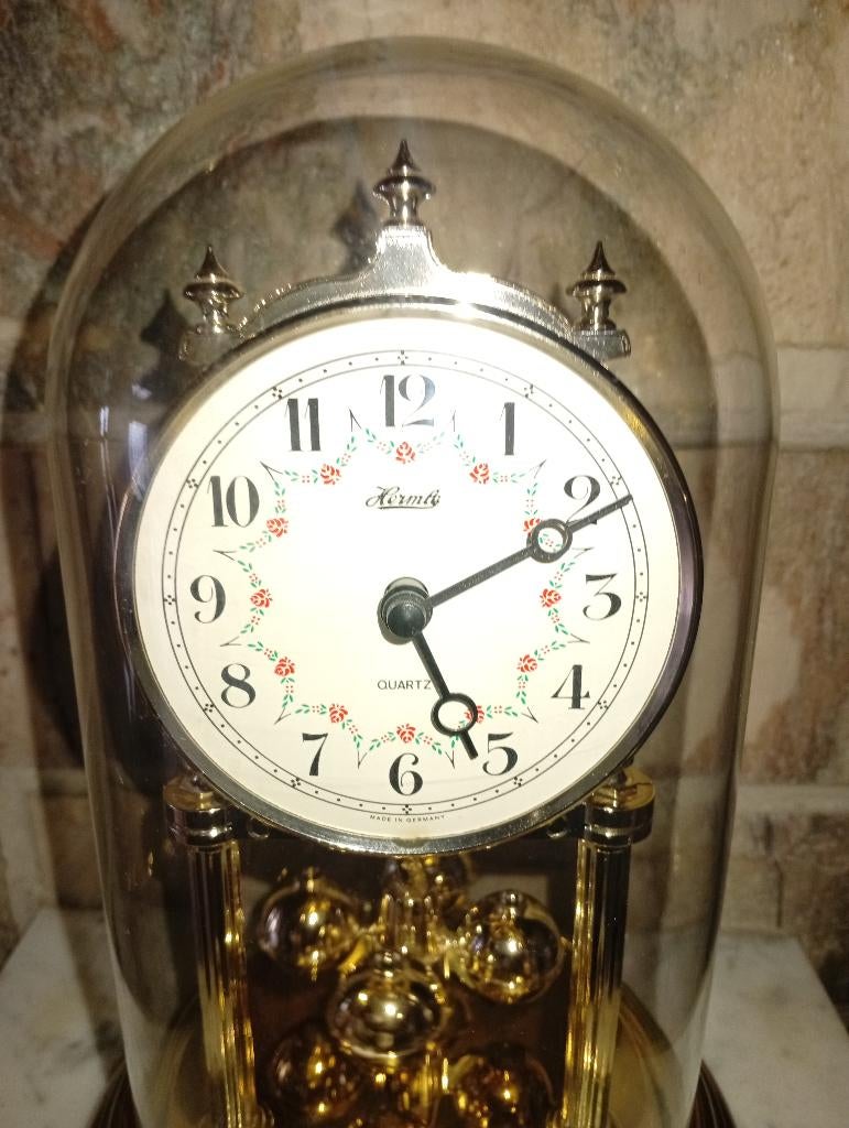 hermly stolp klokje werkend, Enlèvement, Utilisé, Analogique, Réveil ou Horloge